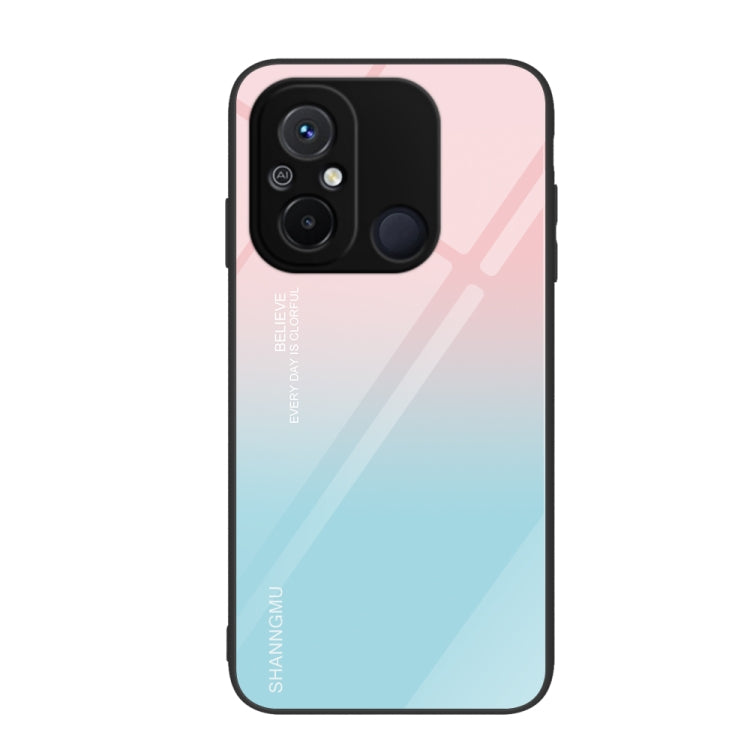 Custodia per telefono in vetro verniciato colorato, For Xiaomi Redmi 12C