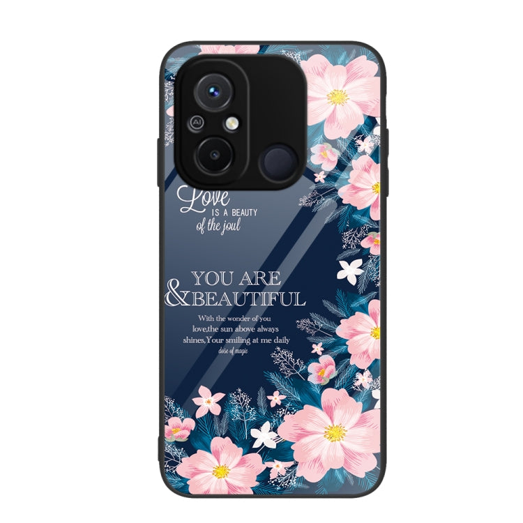 Custodia per telefono in vetro verniciato colorato, For Xiaomi Redmi 12C