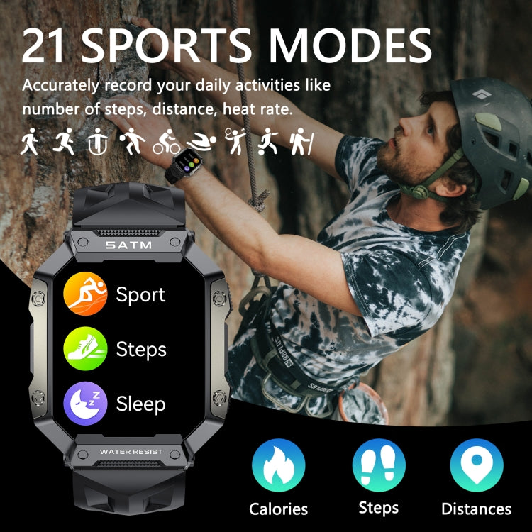 PG333 Orologio sportivo intelligente impermeabile da 1,91 pollici Supporto monitoraggio della frequenza cardiaca / monitoraggio della pressione sanguigna