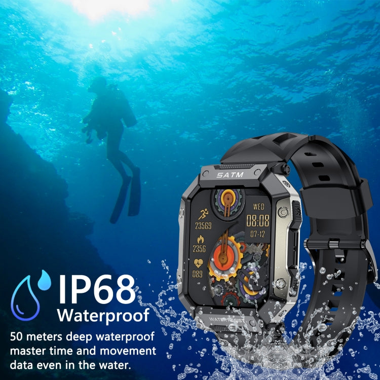 PG333 Orologio sportivo intelligente impermeabile da 1,91 pollici Supporto monitoraggio della frequenza cardiaca / monitoraggio della pressione sanguigna