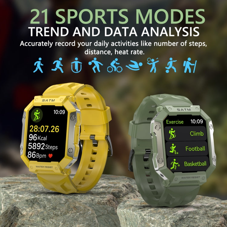 PG333 Orologio sportivo intelligente impermeabile da 1,91 pollici Supporto monitoraggio della frequenza cardiaca / monitoraggio della pressione sanguigna