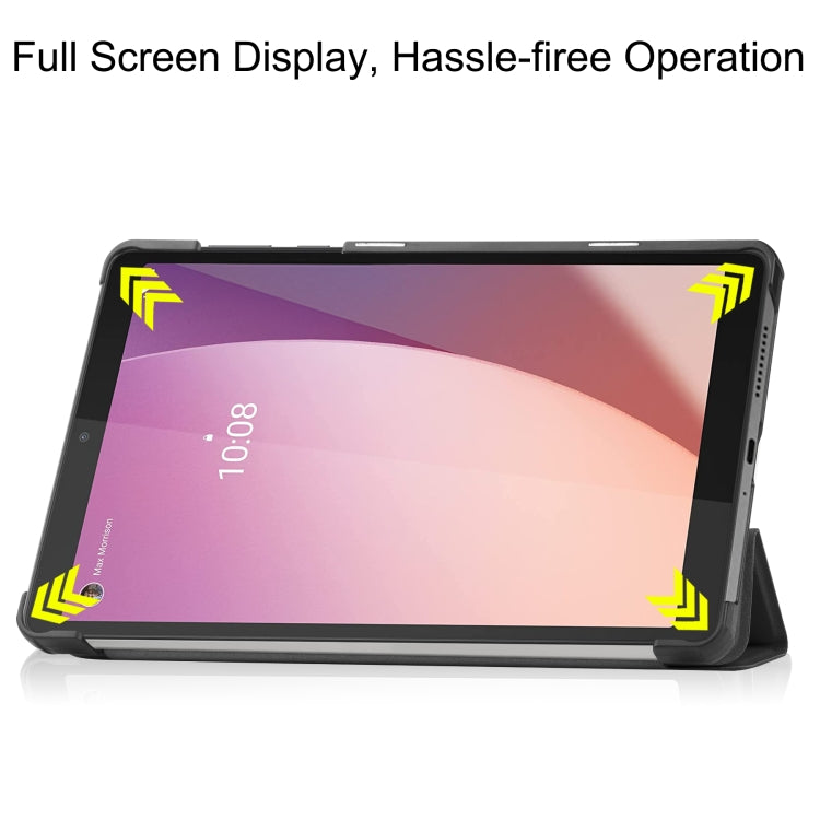 Custodia per tablet in pelle con supporto a 3 pieghe Custer Pure Color, For Lenovo Tab M8 4th Gen / TB-300FU, For Huawei Matepad SE 10.4