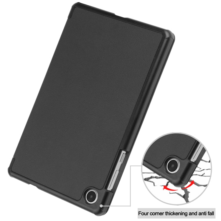 Custodia per tablet in pelle con supporto a 3 pieghe Custer Pure Color, For Lenovo Tab M8 4th Gen / TB-300FU, For Huawei Matepad SE 10.4