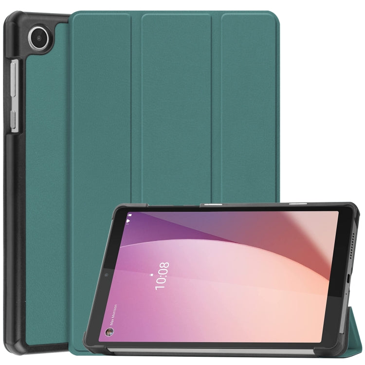 Custodia per tablet in pelle con supporto a 3 pieghe Custer Pure Color, For Lenovo Tab M8 4th Gen / TB-300FU, For Huawei Matepad SE 10.4