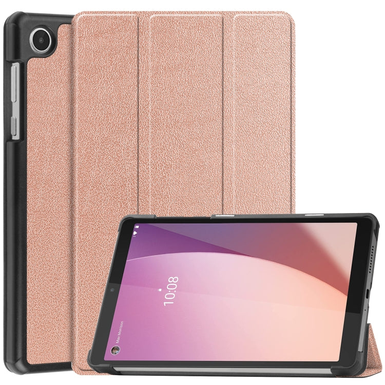 Custodia per tablet in pelle con supporto a 3 pieghe Custer Pure Color, For Lenovo Tab M8 4th Gen / TB-300FU, For Huawei Matepad SE 10.4