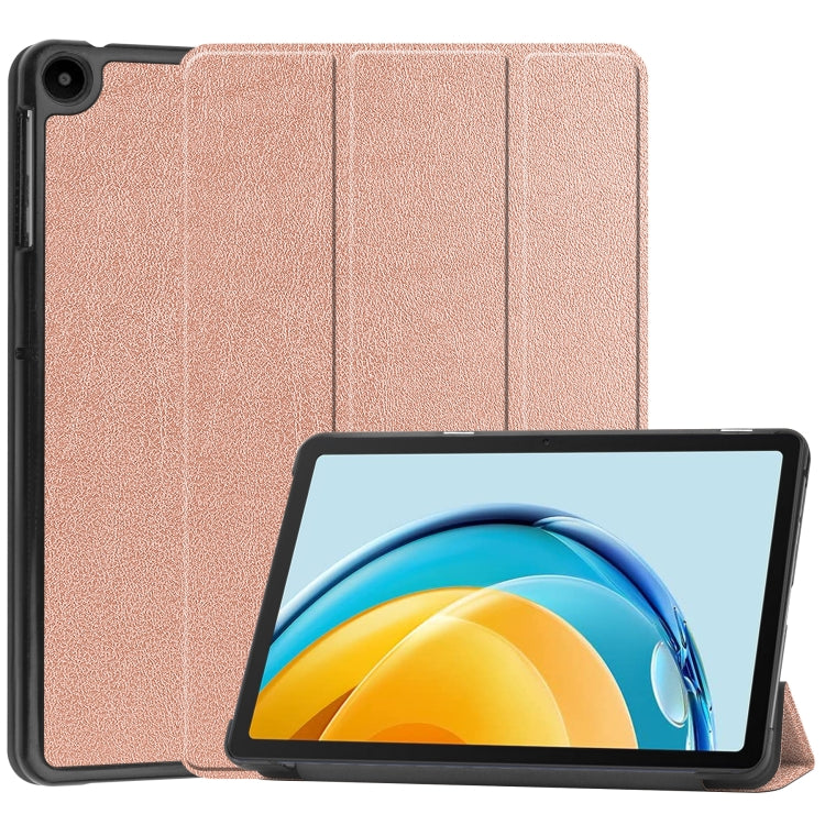 Custodia per tablet in pelle con supporto a 3 pieghe Custer Pure Color, For Lenovo Tab M8 4th Gen / TB-300FU, For Huawei Matepad SE 10.4