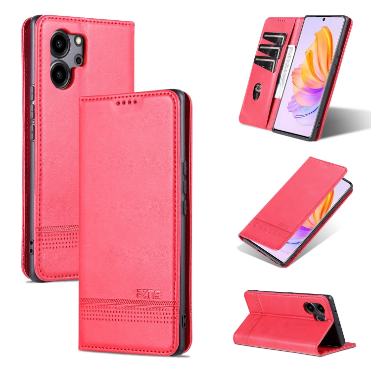 AZNS Custodia per telefono in pelle a conchiglia con struttura in vitello magnetico, For Honor 80 SE, For Samsung Galaxy A04e, For Xiaomi 13