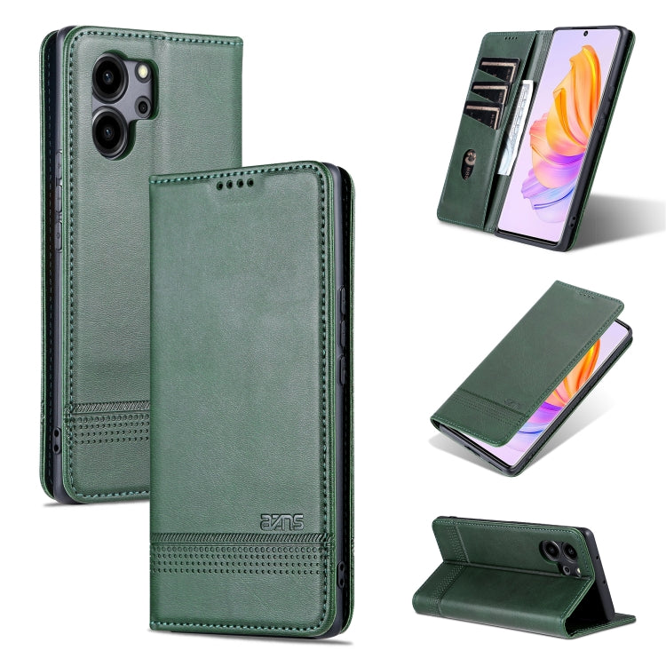 AZNS Custodia per telefono in pelle a conchiglia con struttura in vitello magnetico, For Honor 80 SE, For Samsung Galaxy A04e, For Xiaomi 13