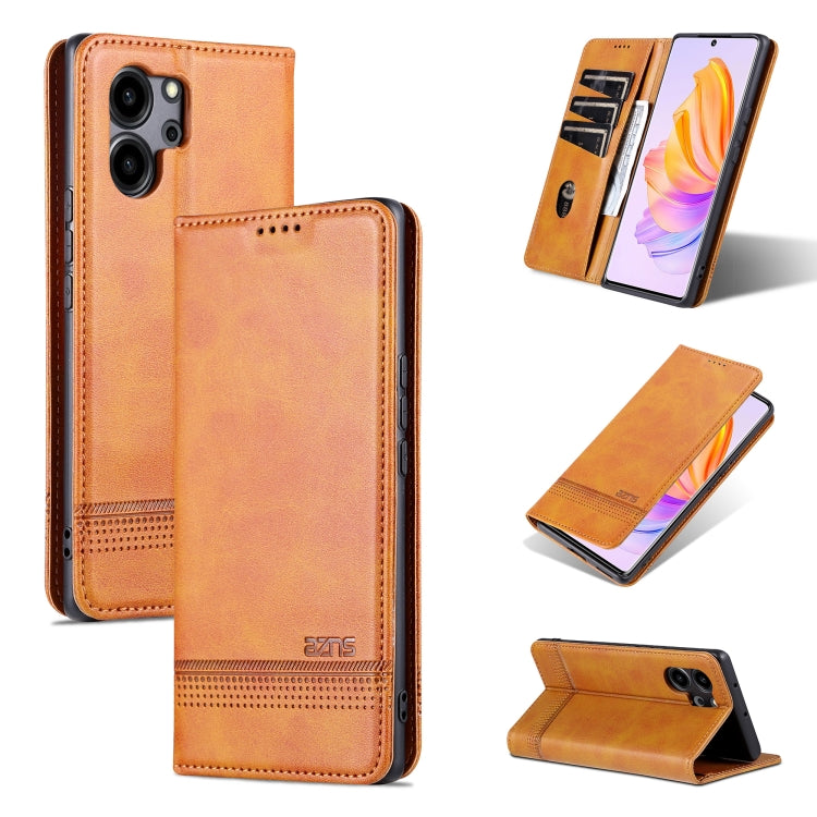 AZNS Custodia per telefono in pelle a conchiglia con struttura in vitello magnetico, For Honor 80 SE, For Samsung Galaxy A04e, For Xiaomi 13