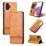 AZNS Custodia per telefono in pelle a conchiglia con struttura in vitello magnetico, For Honor 80 SE, For Samsung Galaxy A04e, For Xiaomi 13