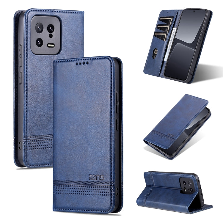 AZNS Custodia per telefono in pelle a conchiglia con struttura in vitello magnetico, For Honor 80 SE, For Samsung Galaxy A04e, For Xiaomi 13