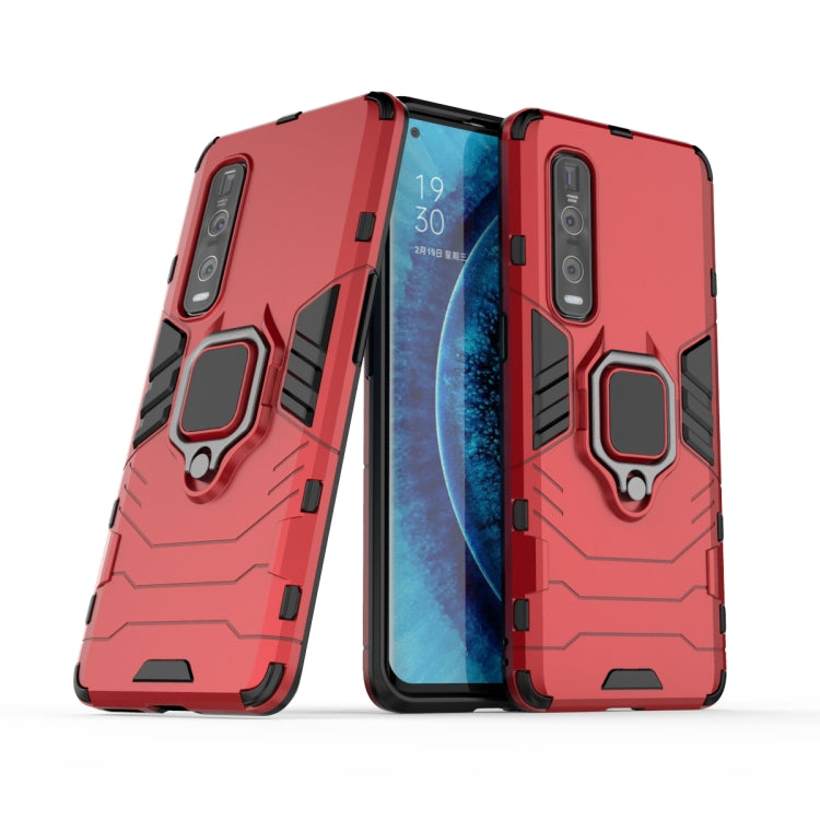 Custodia protettiva antiurto per PC + TPU con supporto per anello magnetico, For Huawei Honor 30, For Huawei Honor 30 Pro, For Galaxy A31, For OPPO Find X2 Pro, For OPPO Reno 3 Pro