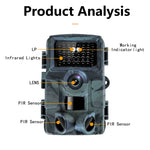 PR4000 Telecamera per localizzazione di caccia di animali selvatici con schermo LCD da 2 pollici 4K per visione notturna a infrarossi, PR4000