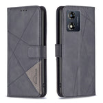 Custodia per telefono in pelle con struttura a rombo con fibbia magnetica, For Motorola Moto E13 4G, For Motorola Moto G 5G 2023, For Motorola Moto G73 5G, For Motorola Moto G13 4G/G23 4G/G53 5G