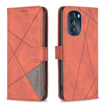 Custodia per telefono in pelle con struttura a rombo con fibbia magnetica, For Motorola Moto E13 4G, For Motorola Moto G 5G 2023, For Motorola Moto G73 5G, For Motorola Moto G13 4G/G23 4G/G53 5G