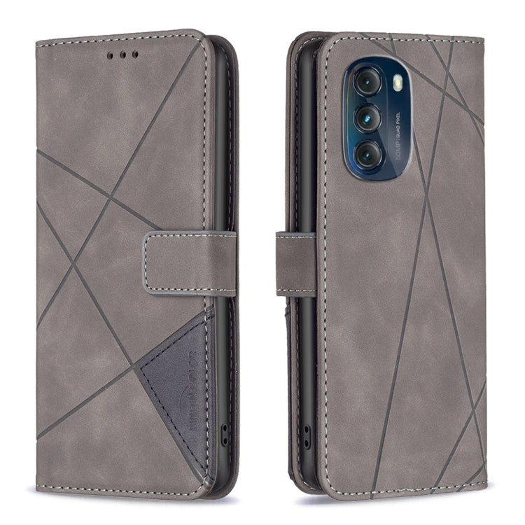 Custodia per telefono in pelle con struttura a rombo con fibbia magnetica, For Motorola Moto E13 4G, For Motorola Moto G 5G 2023, For Motorola Moto G73 5G, For Motorola Moto G13 4G/G23 4G/G53 5G