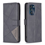 Custodia per telefono in pelle con struttura a rombo con fibbia magnetica, For Motorola Moto E13 4G, For Motorola Moto G 5G 2023, For Motorola Moto G73 5G, For Motorola Moto G13 4G/G23 4G/G53 5G