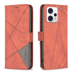 Custodia per telefono in pelle con struttura a rombo con fibbia magnetica, For Motorola Moto E13 4G, For Motorola Moto G 5G 2023, For Motorola Moto G73 5G, For Motorola Moto G13 4G/G23 4G/G53 5G