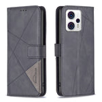 Custodia per telefono in pelle con struttura a rombo con fibbia magnetica, For Motorola Moto E13 4G, For Motorola Moto G 5G 2023, For Motorola Moto G73 5G, For Motorola Moto G13 4G/G23 4G/G53 5G