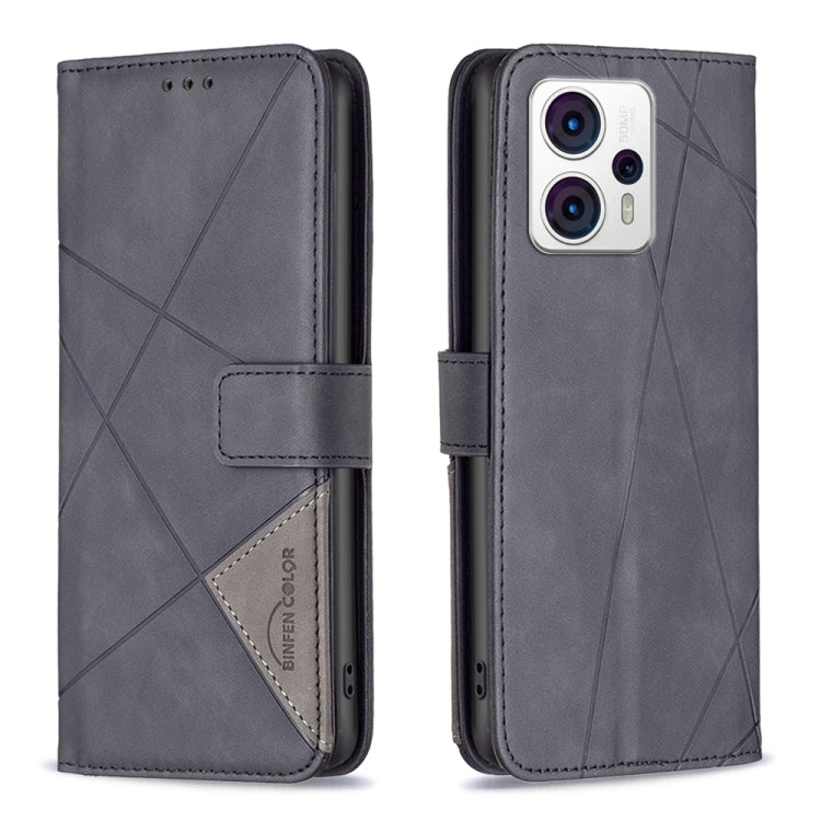 Custodia per telefono in pelle con struttura a rombo con fibbia magnetica, For Motorola Moto E13 4G, For Motorola Moto G 5G 2023, For Motorola Moto G73 5G, For Motorola Moto G13 4G/G23 4G/G53 5G