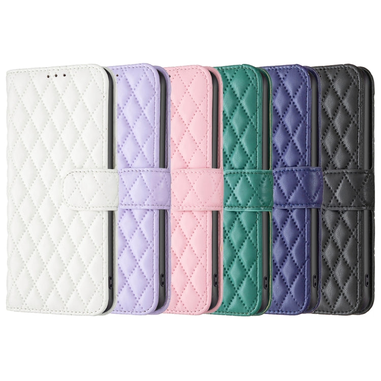 Custodia per telefono a conchiglia in pelle con portafoglio Diamond Lattice, For Nokia C21