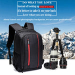 Zaino per fotocamera da esterno Borsa a spalla per fotocamera impermeabile per fotografia, 45x32x18cm, 33.5x25.5x15.5cm