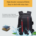 Zaino per fotocamera da esterno Borsa a spalla per fotocamera impermeabile per fotografia, 45x32x18cm, 33.5x25.5x15.5cm