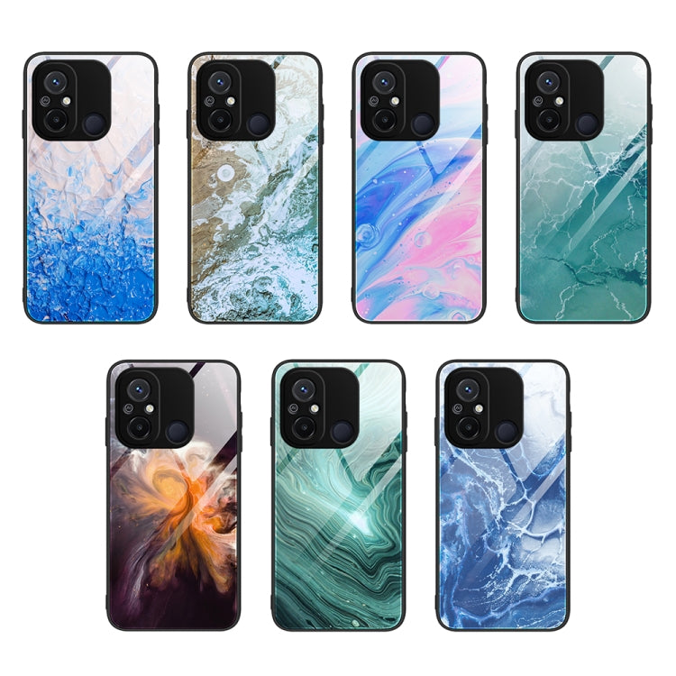 Custodia per telefono in vetro con motivo in marmo, For Xiaomi Redmi 12C, For Xiaomi Redmi K60/K60 Pro, For Xiaomi Redmi K60E