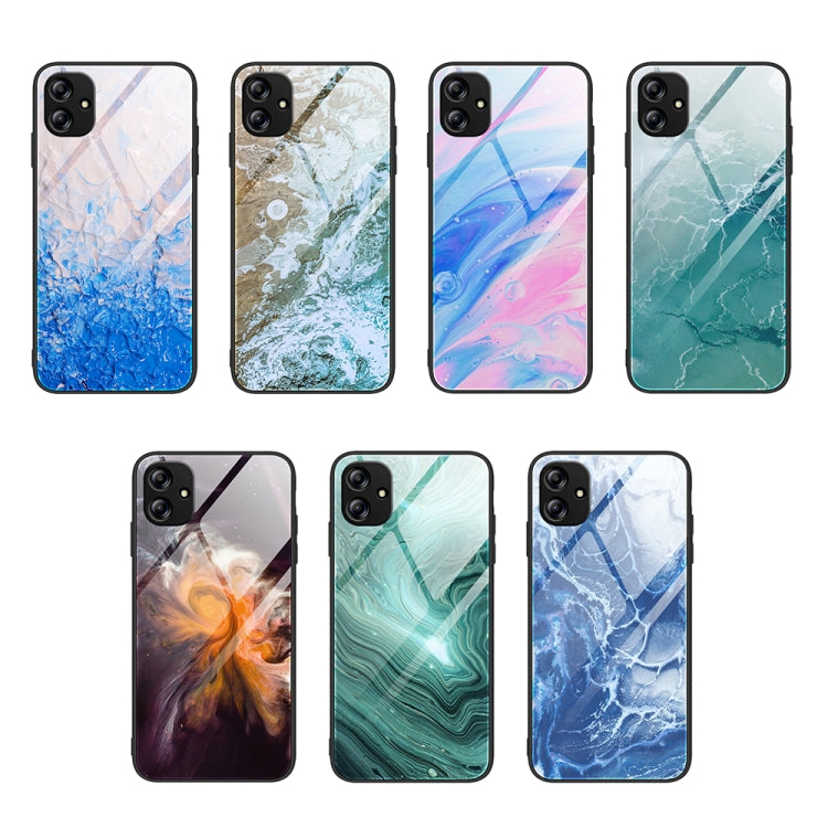 Custodia per telefono in vetro con motivo in marmo, For Samsung Galaxy A04e, For Samsung Galaxy A14 5G, For Samsung Galaxy A34 5G