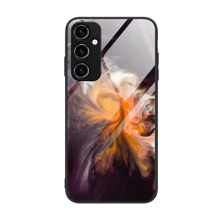 Custodia per telefono in vetro con motivo in marmo, For Samsung Galaxy A54 5G
