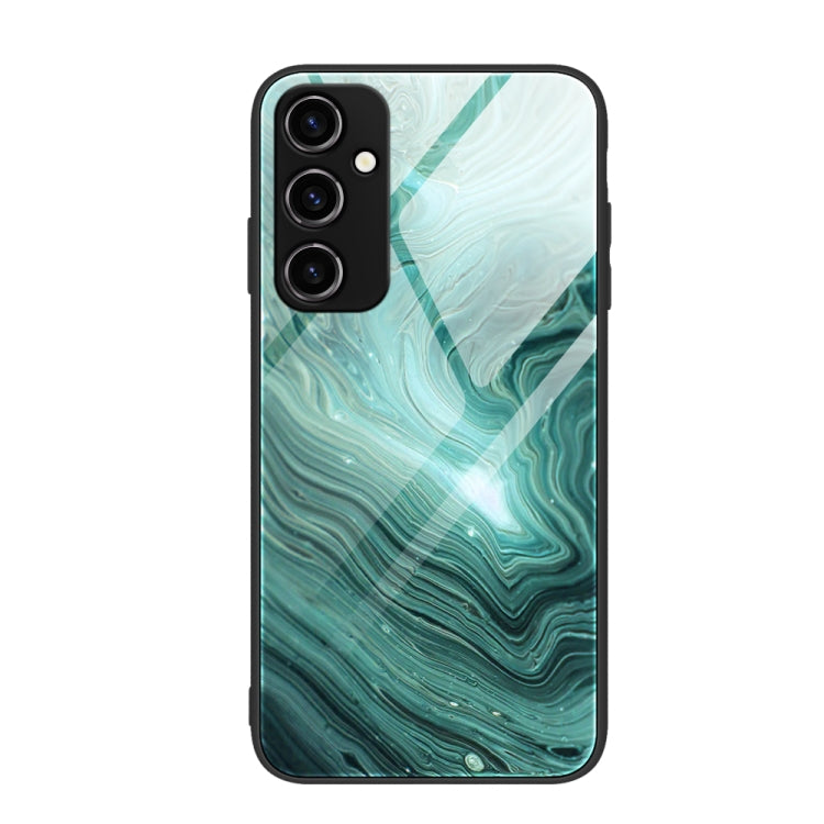 Custodia per telefono in vetro con motivo in marmo, For Samsung Galaxy A54 5G