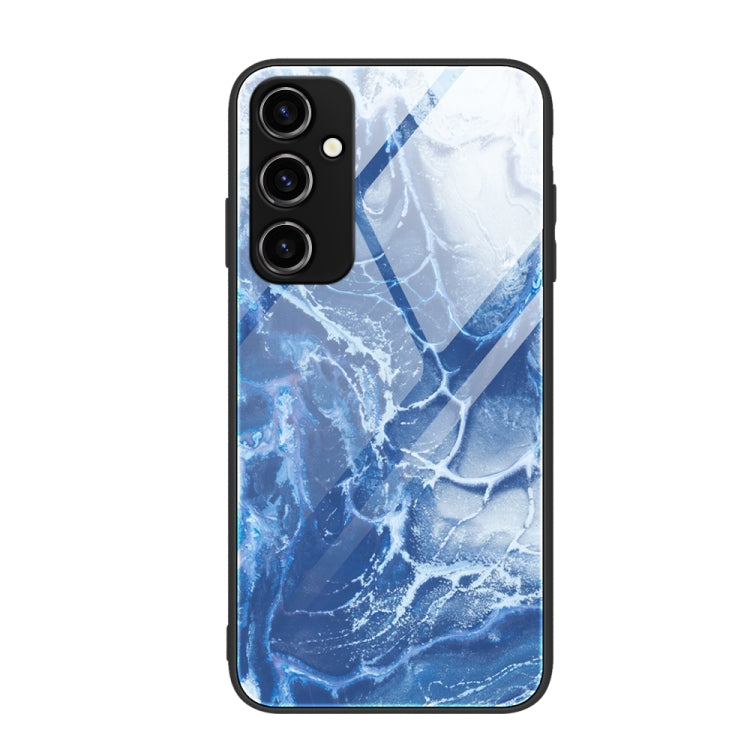 Custodia per telefono in vetro con motivo in marmo, For Samsung Galaxy A54 5G