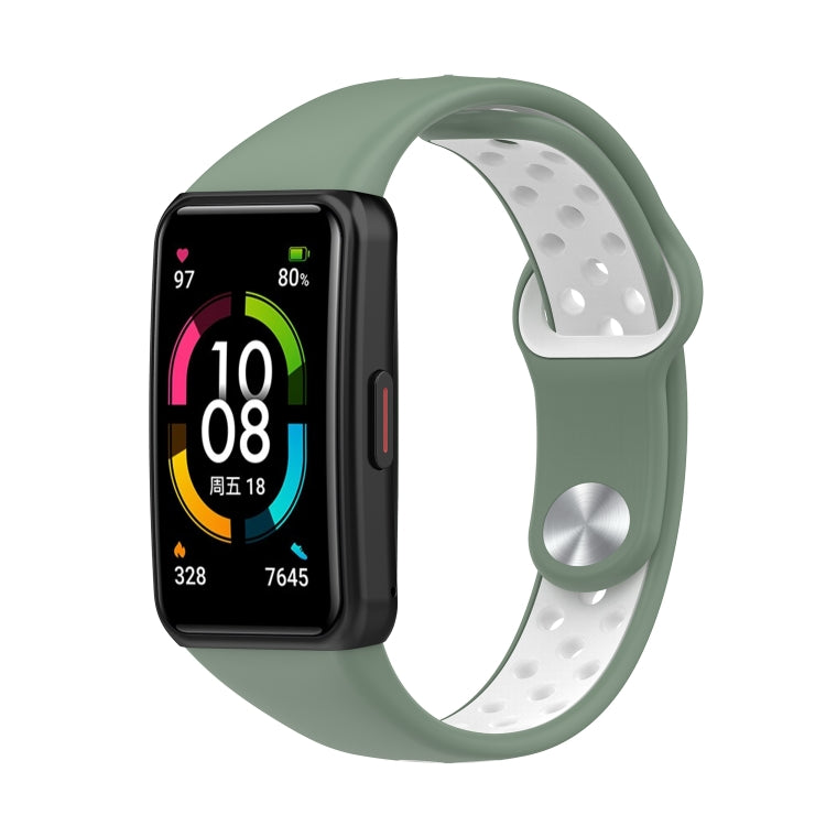 Cinturino in silicone con fibbia rovesciata bicolore, For Honor Band 7