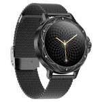 CF12 1,2 pollici impermeabile intelligente cinturino in acciaio supporto per il monitoraggio della frequenza cardiaca/monitoraggio della pressione sanguigna, CF12 Steel Strap (Black), CF12 Steel Strap (Gold), CF12 Steel Strap (Silver)