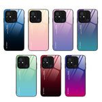 Custodia per telefono in vetro a colori sfumati, For Xiaomi Redmi 12C, For Xiaomi Redmi K60/K60 Pro, For Xiaomi Redmi K60E