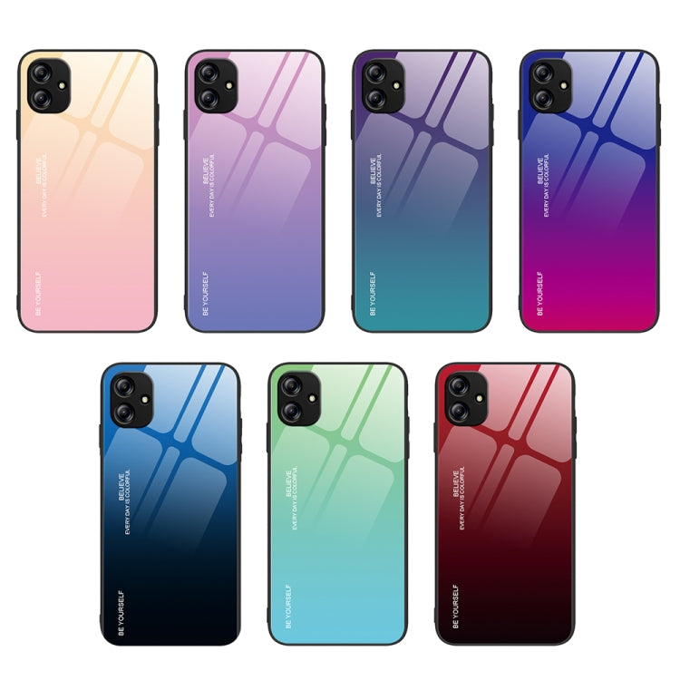 Custodia per telefono in vetro a colori sfumati, For Samsung Galaxy A04e, For Samsung Galaxy A14 5G, For Samsung Galaxy A34 5G