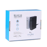 Caricabatterie rapido USB 65W 10 in 1 con QC3.0