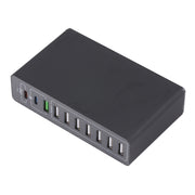 Caricabatterie rapido intelligente USB 10 in 1 da 65 W QC3.0, US Plug, UK Plug, AU Plug