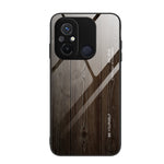 Custodia per telefono in vetro con venature del legno, For Xiaomi Redmi 12C, For Xiaomi Redmi K60/K60 Pro, For Xiaomi Redmi K60E, For Samsung Galaxy A04e