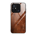Custodia per telefono in vetro con venature del legno, For Xiaomi Redmi 12C, For Xiaomi Redmi K60/K60 Pro, For Xiaomi Redmi K60E, For Samsung Galaxy A04e