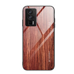 Custodia per telefono in vetro con venature del legno, For Xiaomi Redmi 12C, For Xiaomi Redmi K60/K60 Pro, For Xiaomi Redmi K60E, For Samsung Galaxy A04e