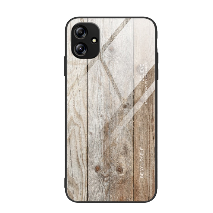 Custodia per telefono in vetro con venature del legno, For Xiaomi Redmi 12C, For Xiaomi Redmi K60/K60 Pro, For Xiaomi Redmi K60E, For Samsung Galaxy A04e