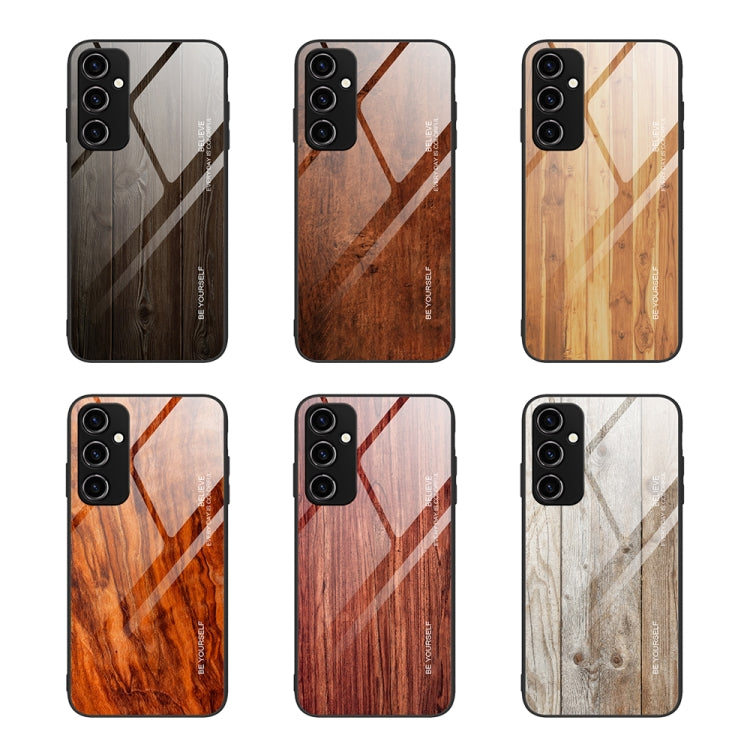 Custodia per telefono in vetro con venature del legno, For Samsung Galaxy A14 5G, For Samsung Galaxy A34 5G, For Samsung Galaxy A54 5G