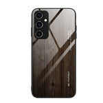 Custodia per telefono in vetro con venature del legno, For Samsung Galaxy A14 5G, For Samsung Galaxy A34 5G, For Samsung Galaxy A54 5G
