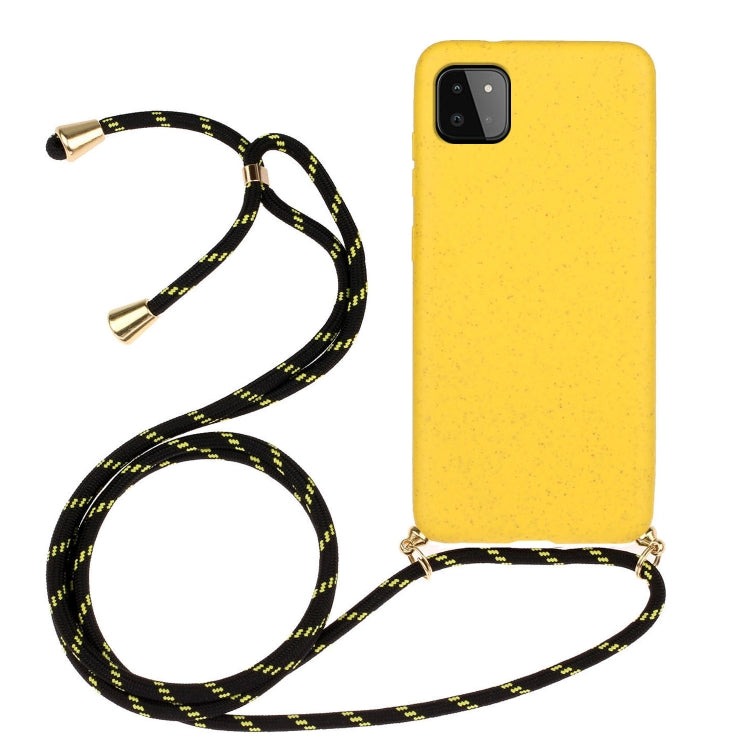 Materiale paglia di grano + custodia per telefono in TPU con cordino, For Samsung Galaxy A23, For Samsung Galaxy A22 5G