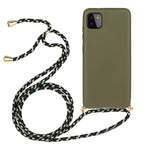 Materiale paglia di grano + custodia per telefono in TPU con cordino, For Samsung Galaxy A23, For Samsung Galaxy A22 5G