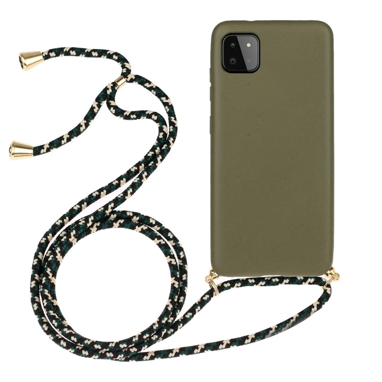 Materiale paglia di grano + custodia per telefono in TPU con cordino, For Samsung Galaxy A23, For Samsung Galaxy A22 5G