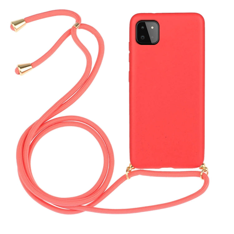 Materiale paglia di grano + custodia per telefono in TPU con cordino, For Samsung Galaxy A23, For Samsung Galaxy A22 5G
