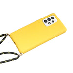 Materiale paglia di grano + custodia per telefono in TPU con cordino, For Samsung Galaxy A23, For Samsung Galaxy A22 5G
