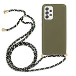 Materiale paglia di grano + custodia per telefono in TPU con cordino, For Samsung Galaxy A23, For Samsung Galaxy A22 5G